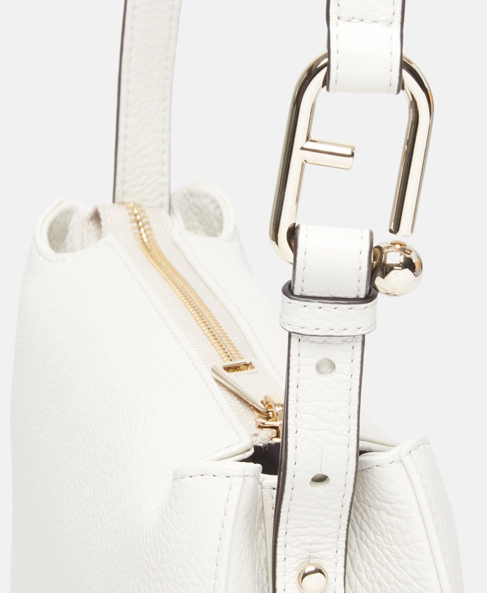 Furla Kožená messenger taška Bílá 2