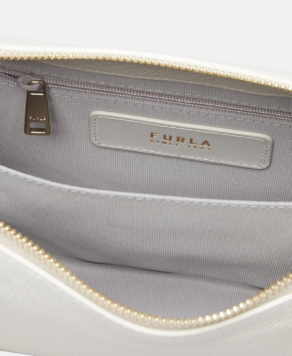 Furla Kožená messenger taška Bílá 3