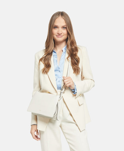 Furla Kožená messenger taška Bílá 5