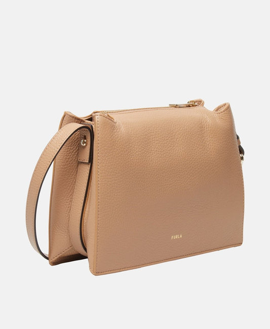 Furla Kožená messenger taška Hnědá 1