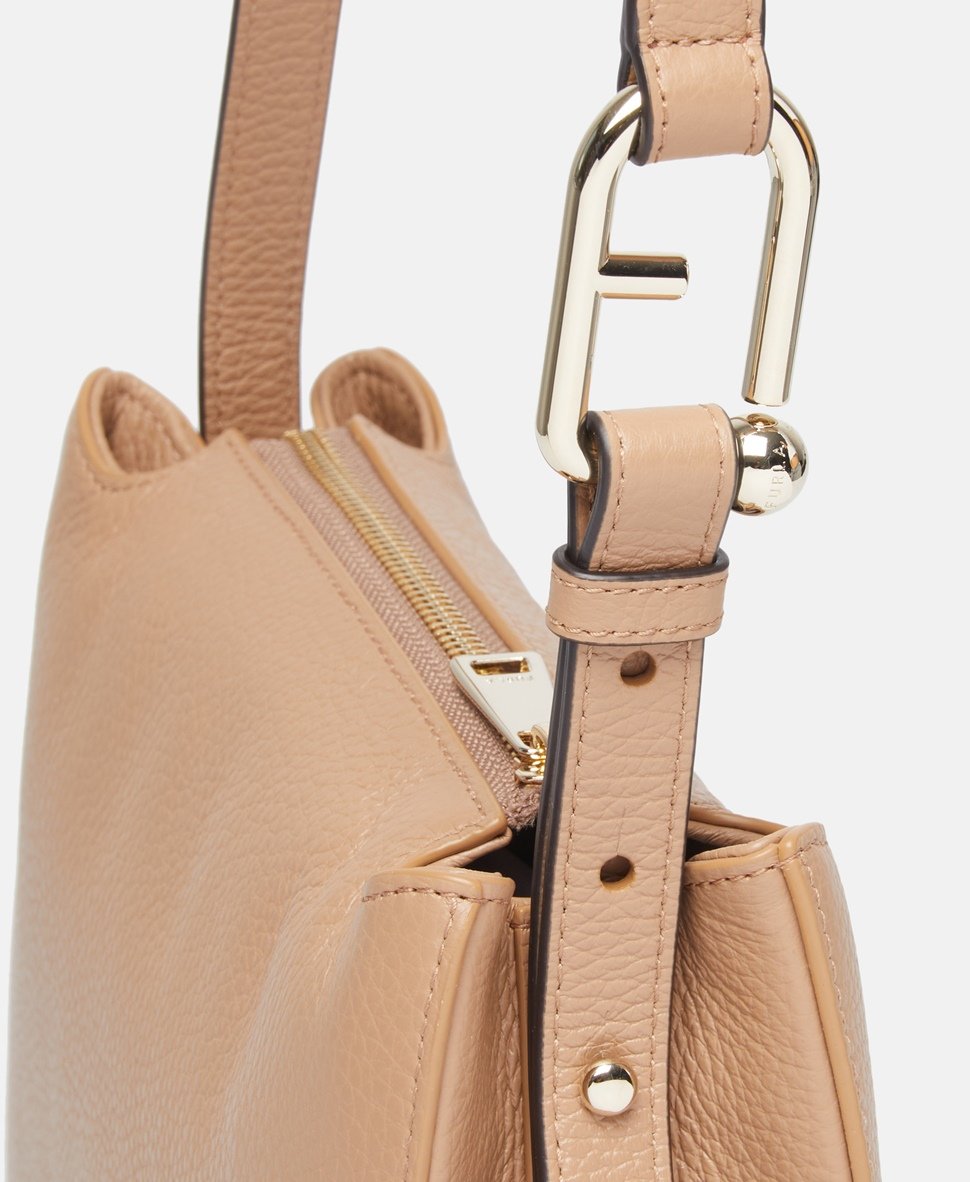 Furla Kožená messenger taška Hnědá 2