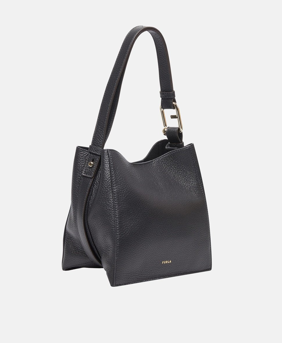 Furla Kožená kabelka přes rameno Černá 1