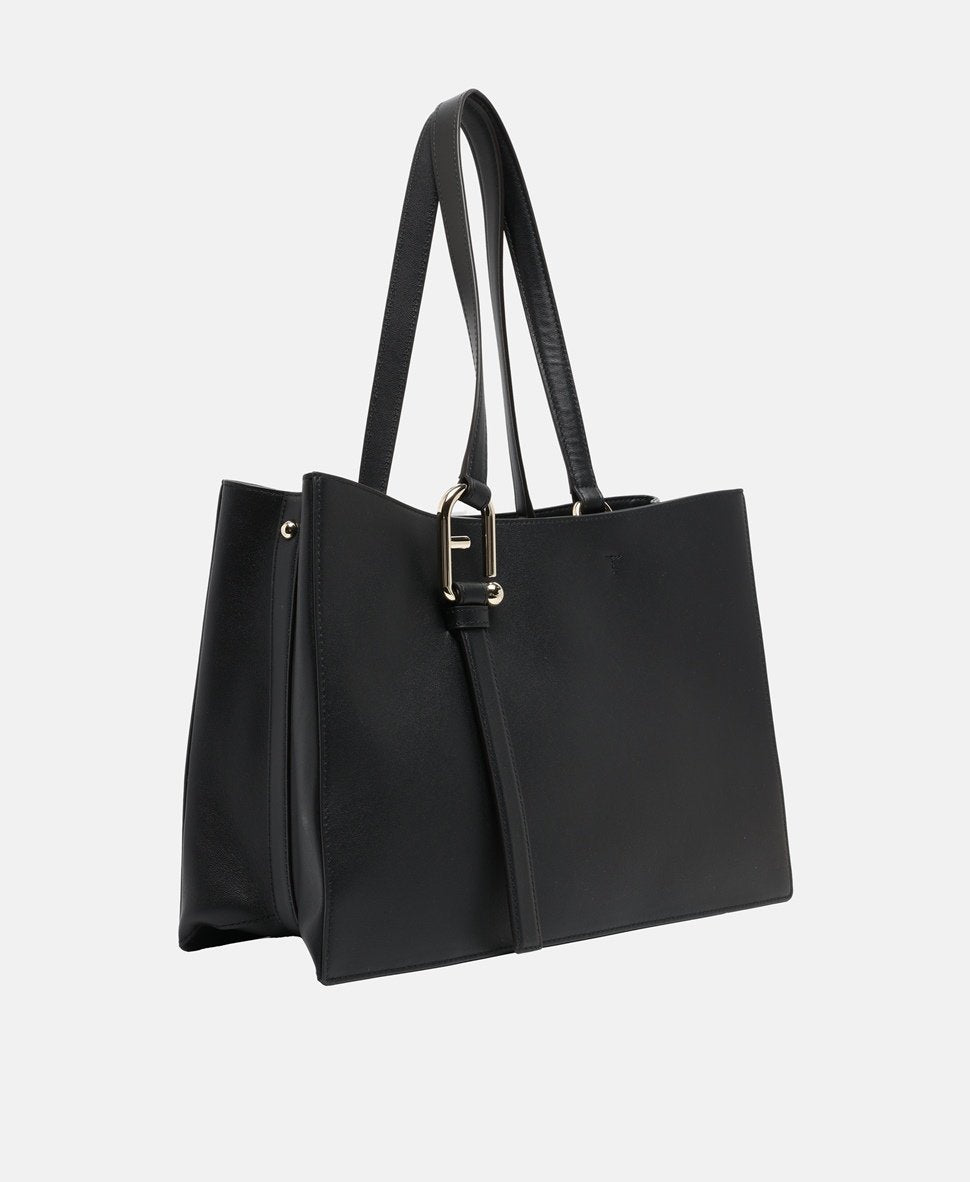 Furla kožená kabelka tote Černá 1