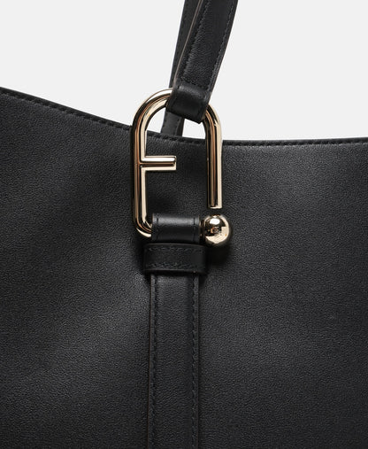 Furla kožená kabelka tote Černá 2