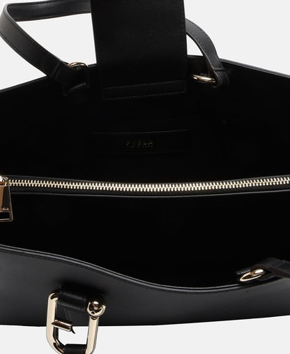 Furla kožená kabelka tote Černá 3