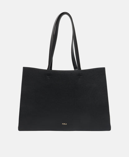 Furla kožená kabelka tote Černá 4