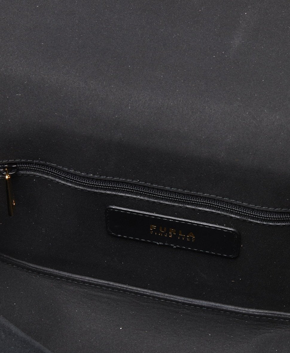 Furla Kožená messenger taška Černá 3