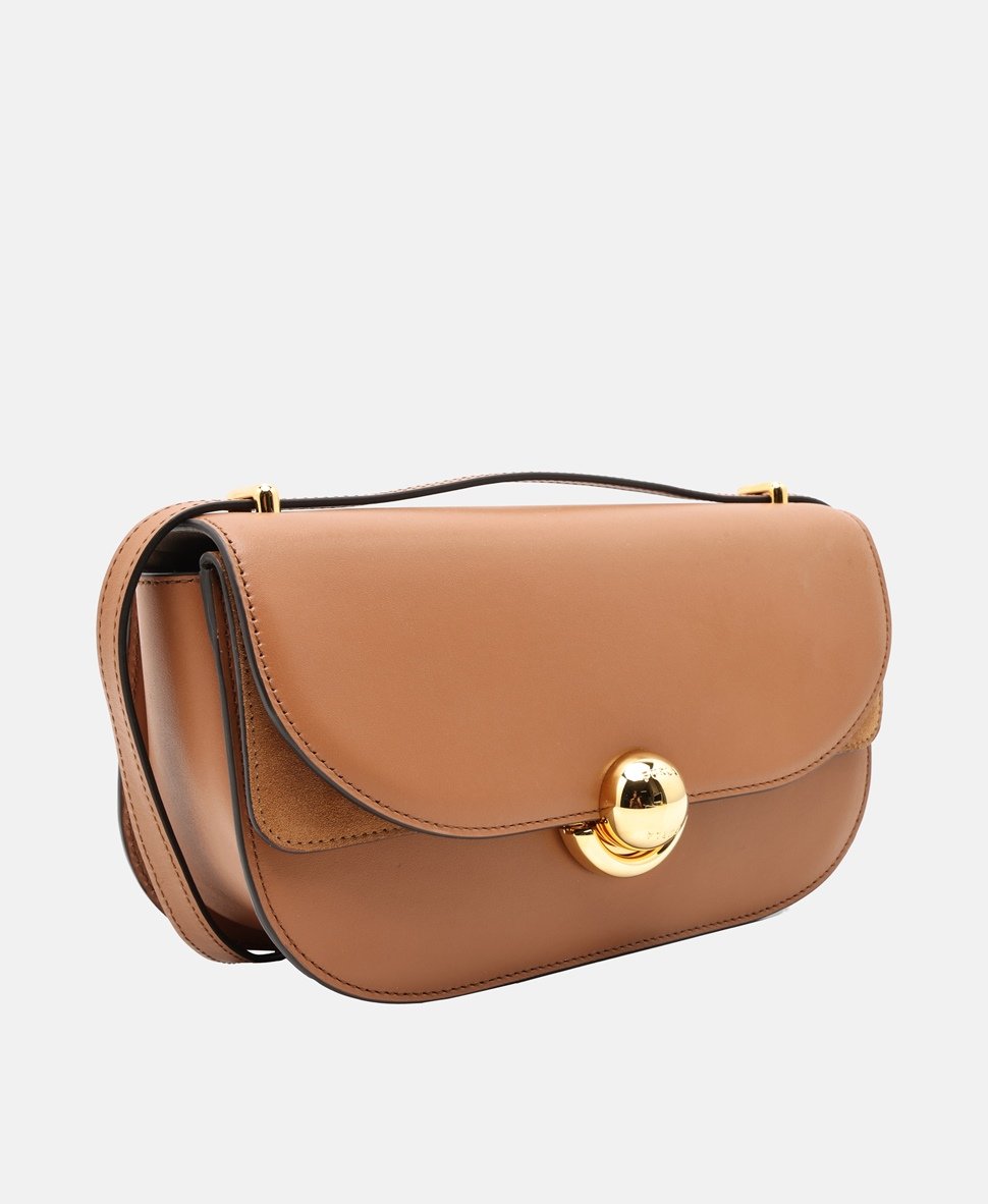 Furla Kožená messenger taška Koňaková 1