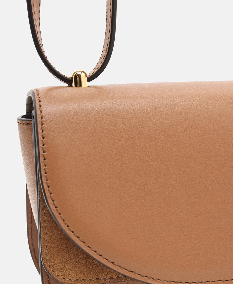 Furla Kožená messenger taška Koňaková 2