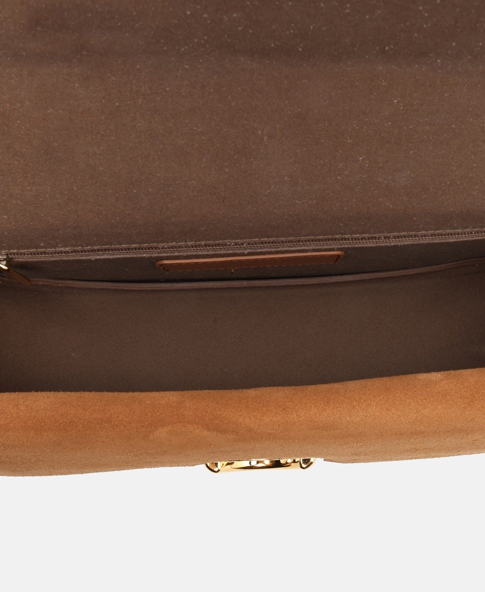 Furla Kožená messenger taška Koňaková 3