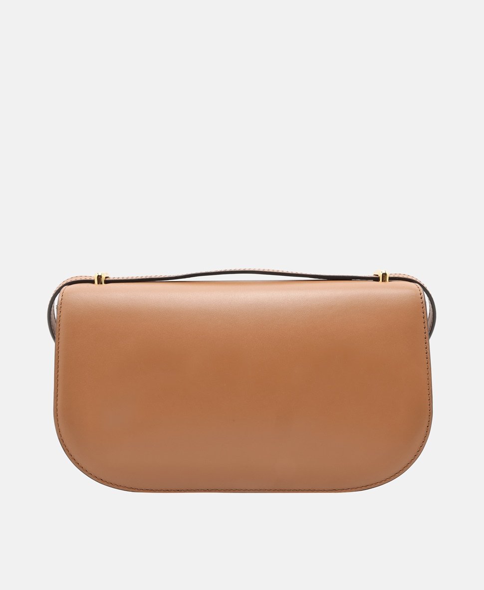 Furla Kožená messenger taška Koňaková 4