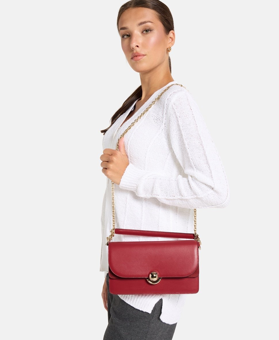 Furla kožená kabelka Červená 5