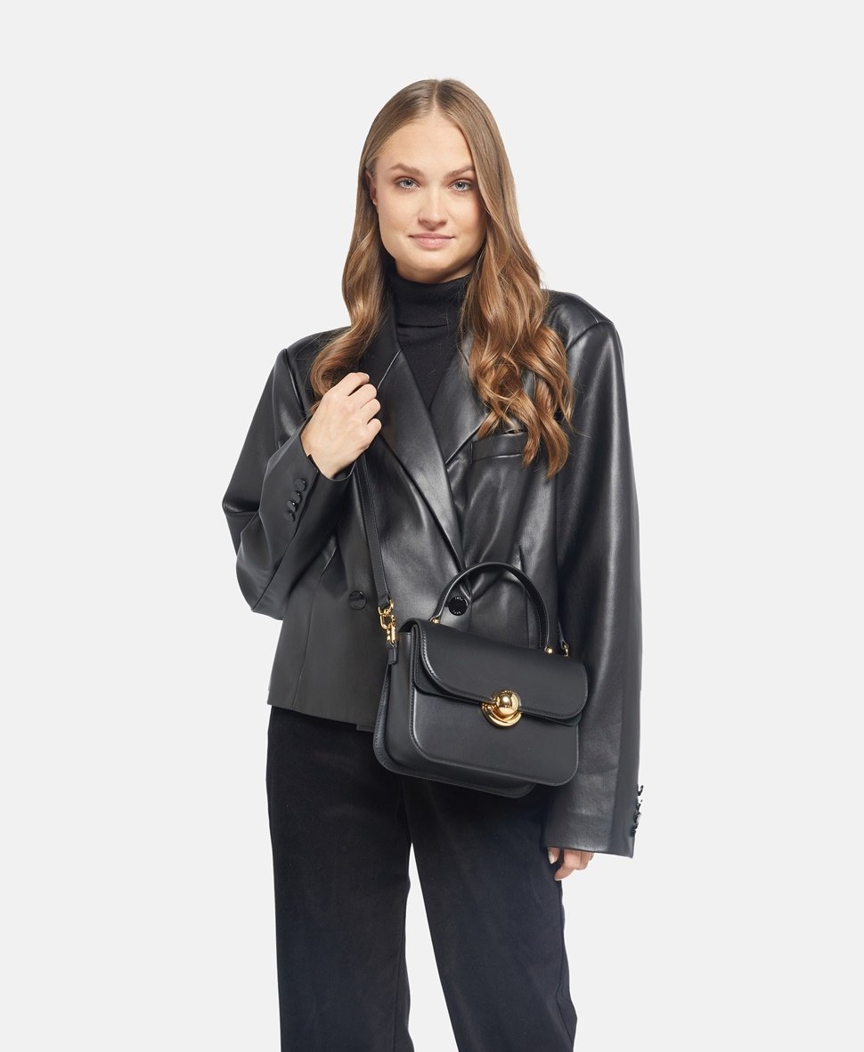 Furla Kožená messenger taška Černá 5
