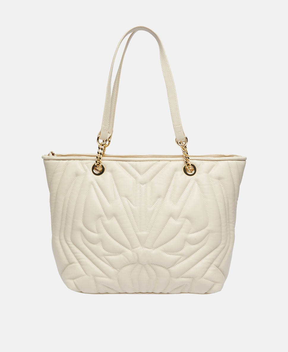 Plein Sport kabelka shopper Ecru 4