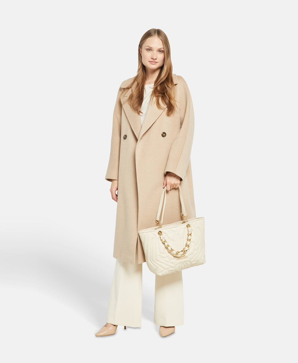 Plein Sport kabelka shopper Ecru 5