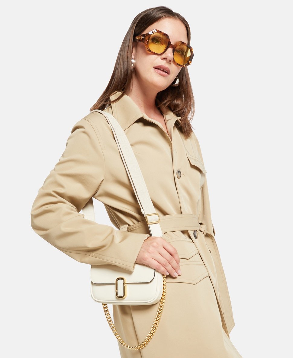 Marc Jacobs Kožená messenger taška Bílá 5