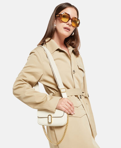 Marc Jacobs Kožená messenger taška Bílá 5