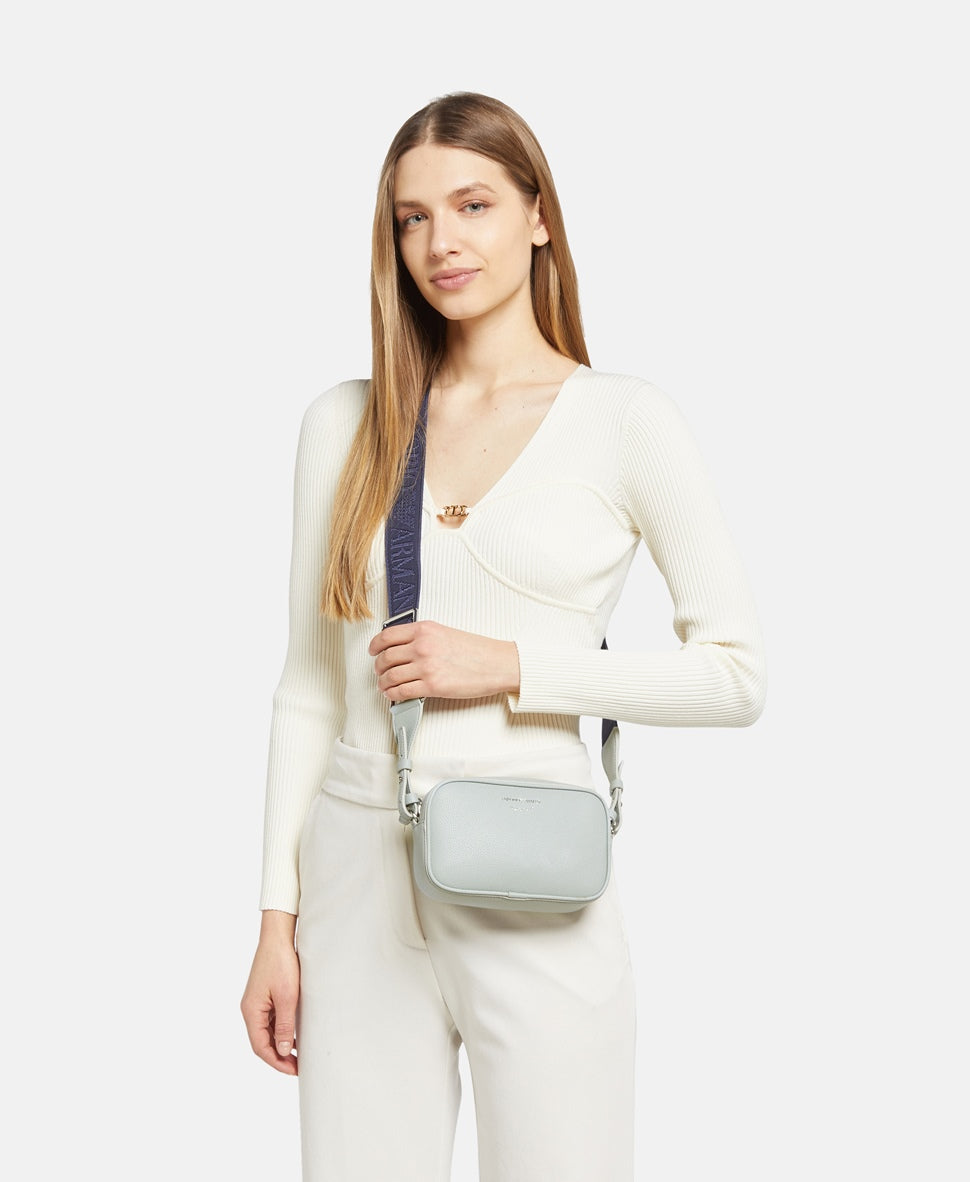 Emporio Armani taška messenger Světle modrá 5