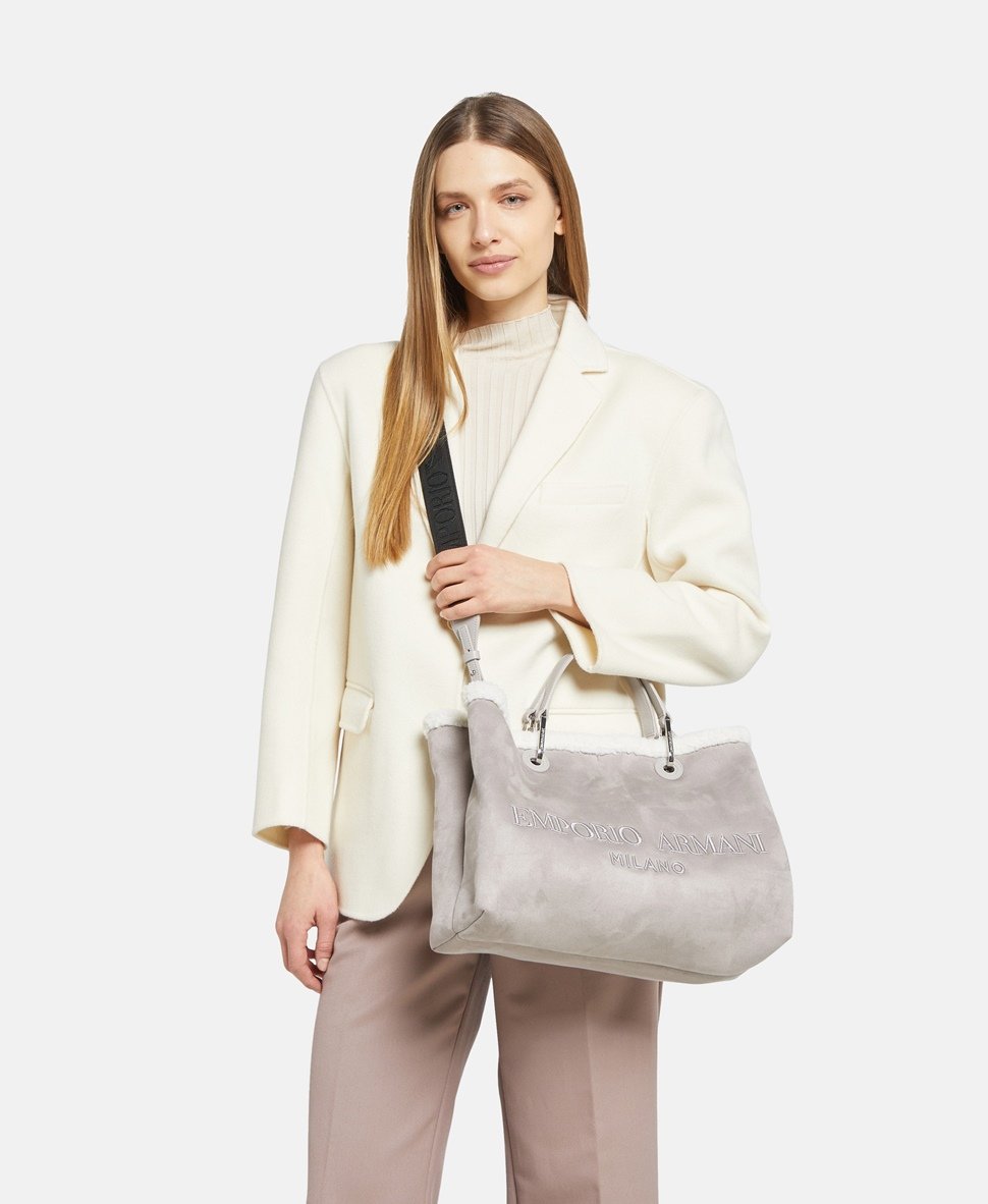 Emporio Armani kabelka tote Šedá 5