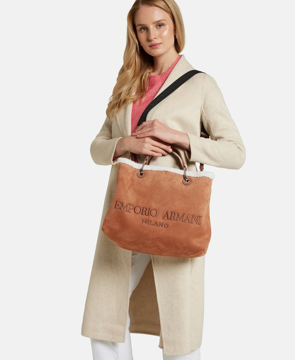 Emporio Armani kabelka tote Hnědá 5