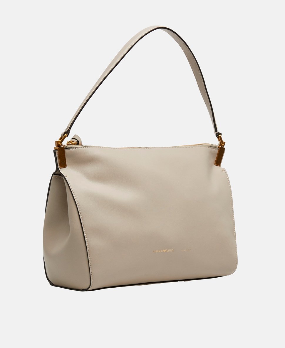 Emporio Armani kožená kabelka Taupe 1