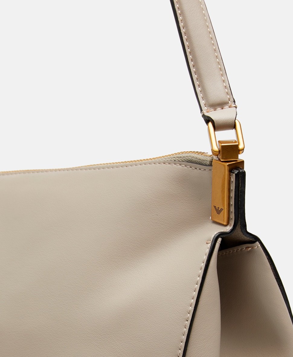 Emporio Armani kožená kabelka Taupe 2