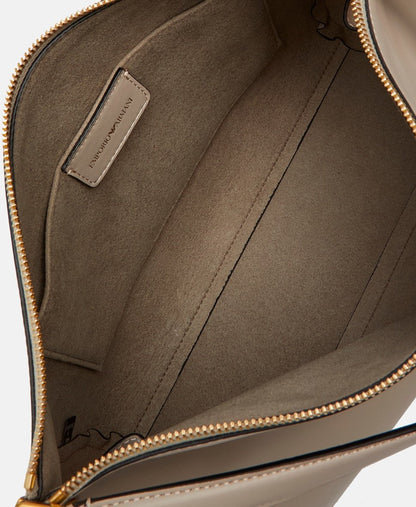 Emporio Armani kožená kabelka Taupe 3