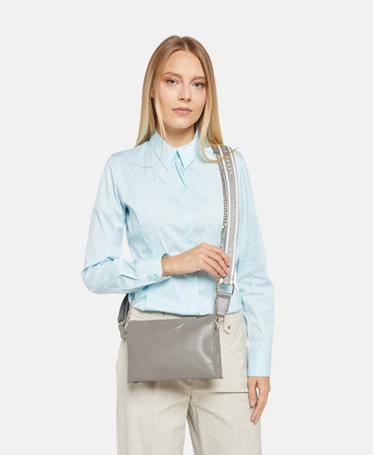 Ted Baker Kožená messenger taška Šedá 5
