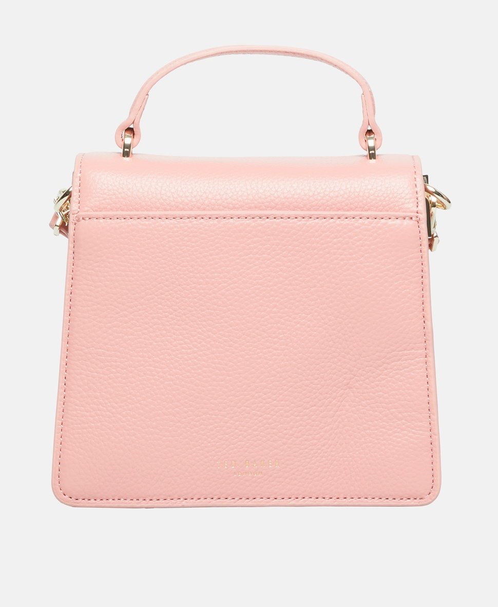 Ted Baker Kožená messenger taška Růžová 4