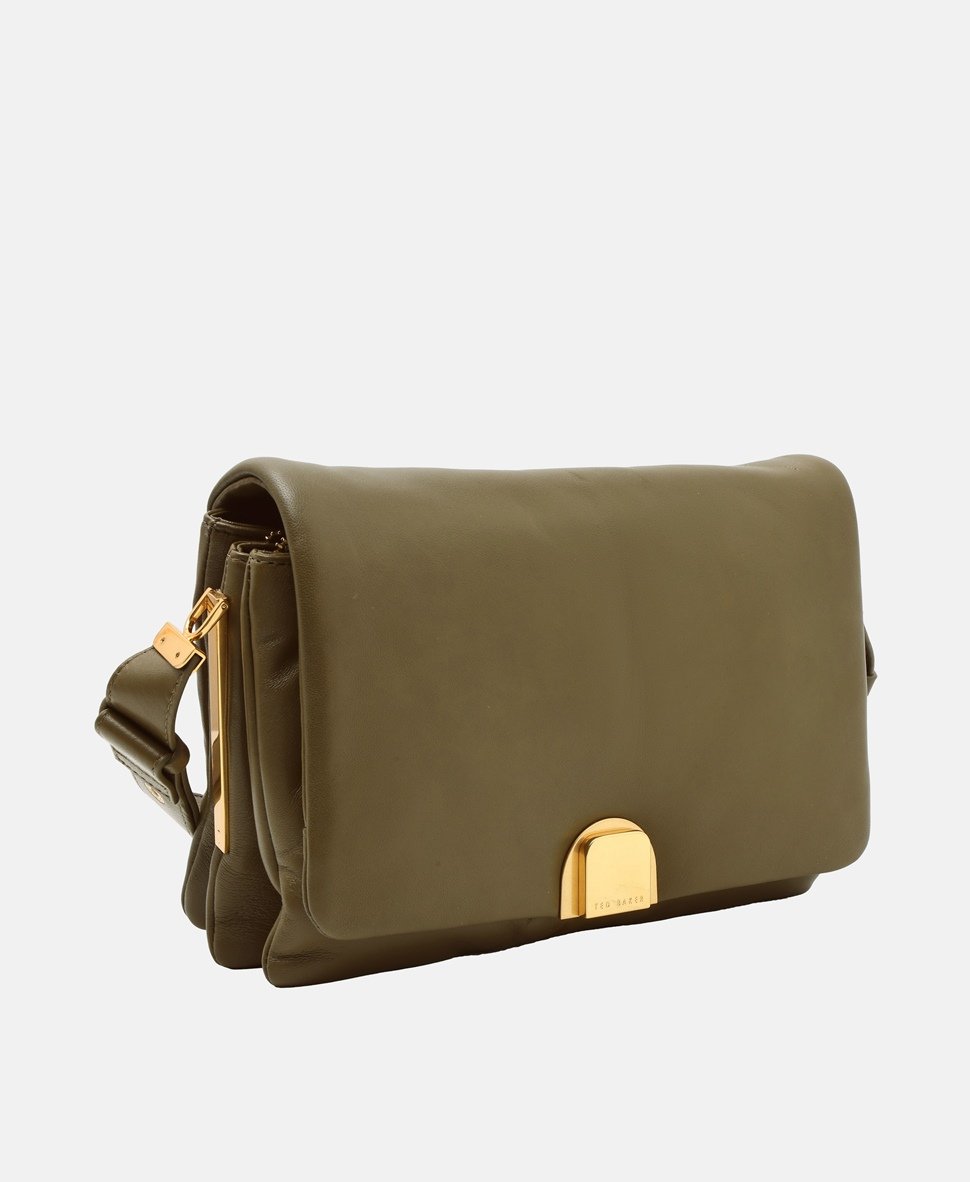 Ted Baker Kožená kabelka přes rameno Khaki 1