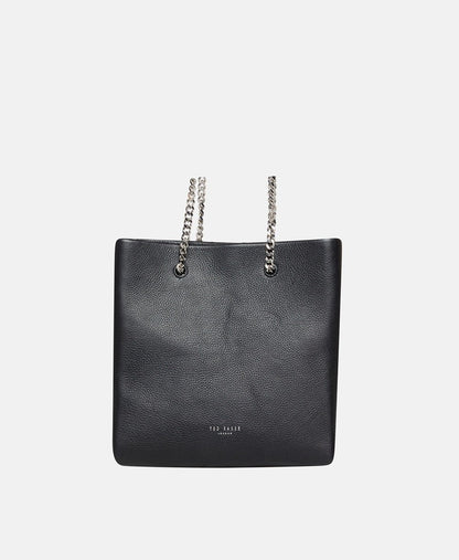Ted Baker kožená kabelka tote Černá 4