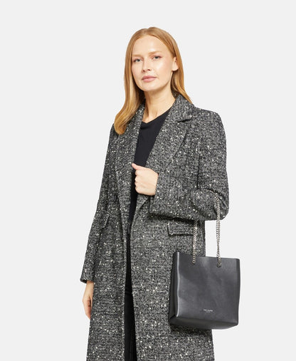 Ted Baker kožená kabelka tote Černá 5
