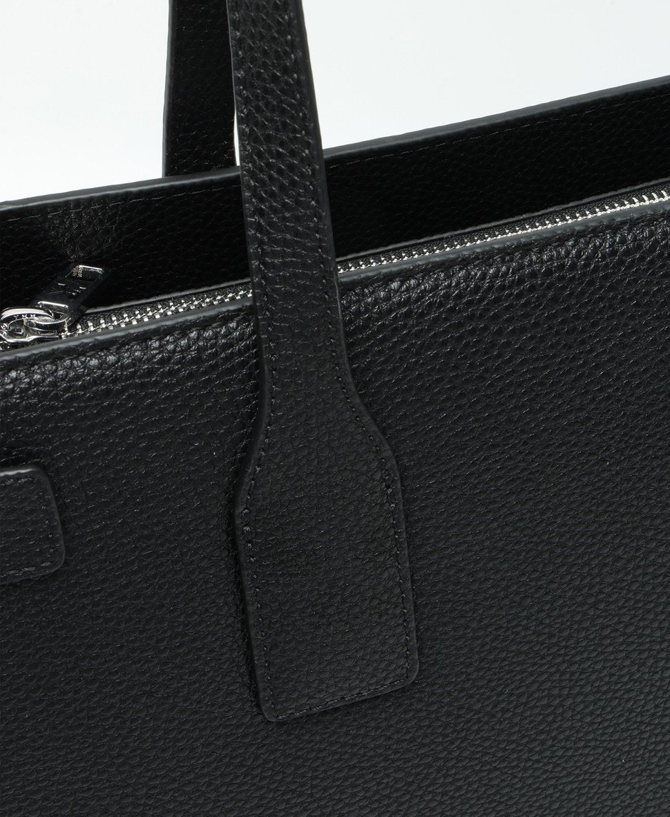 Karl Lagerfeld kožená kabelka tote Černá 2