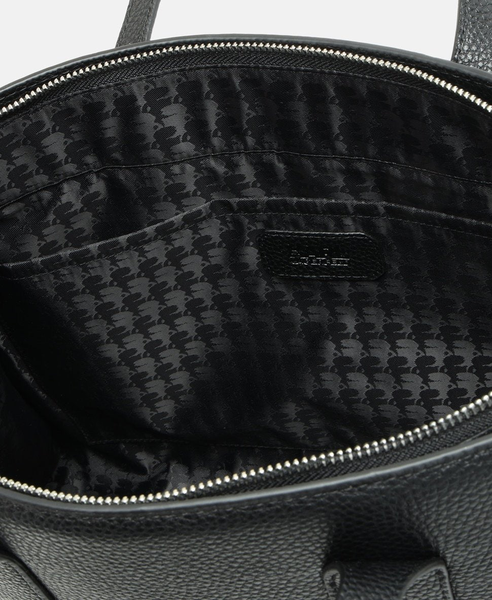 Karl Lagerfeld kožená kabelka tote Černá 3