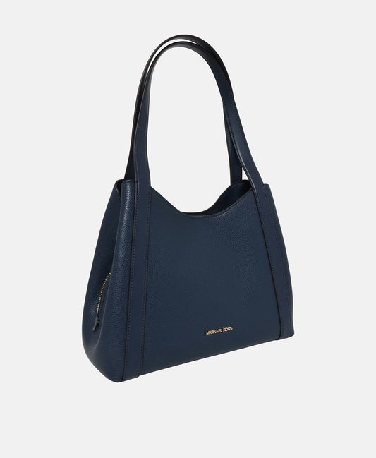 Michael Michael Kors Kožená kabelka přes rameno Tmavě modrá 1