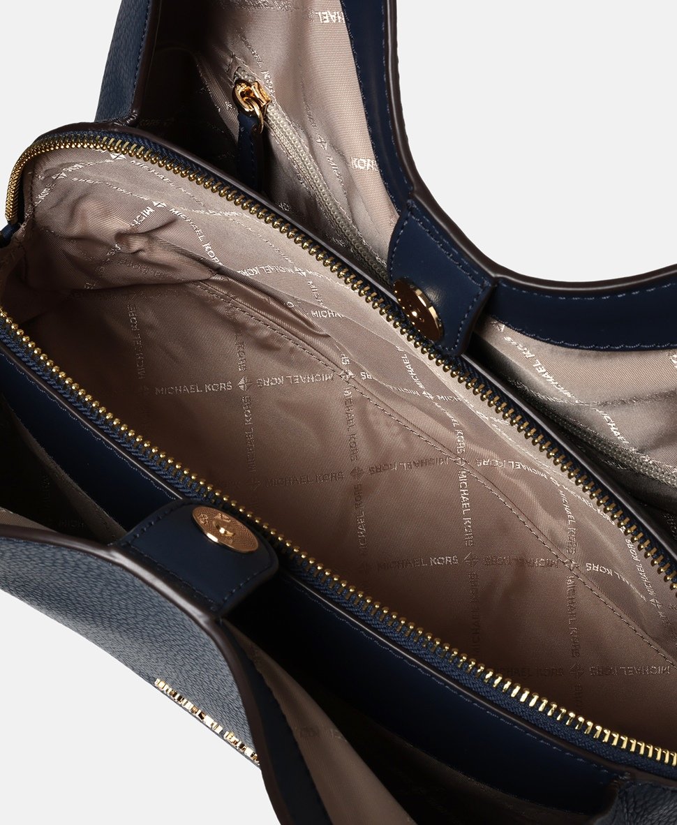 Michael Michael Kors Kožená kabelka přes rameno Tmavě modrá 3
