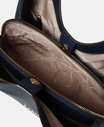 Michael Michael Kors Kožená kabelka přes rameno Tmavě modrá 3