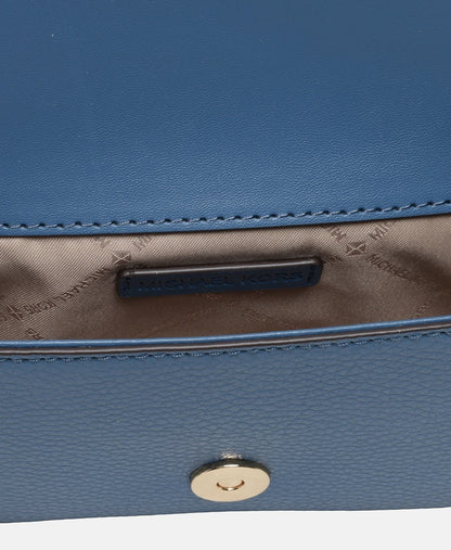 Michael Michael Kors Kožená messenger taška Světle modrá 3