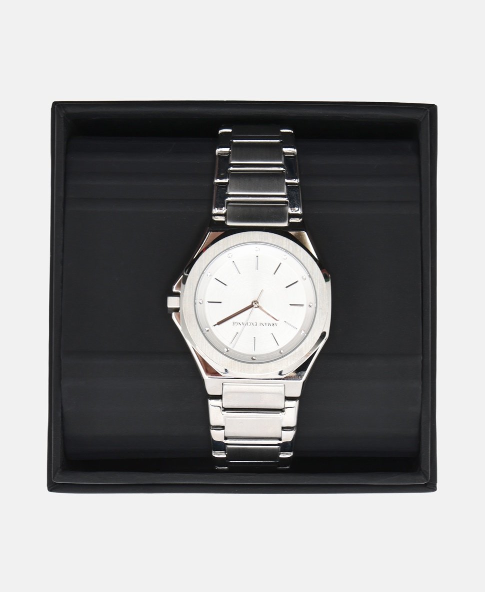 Armani Exchange hodinky Stříbrná 4
