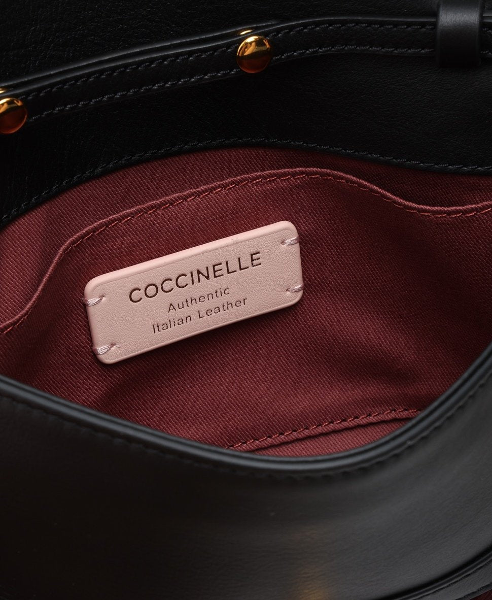 Coccinelle Kožená messenger taška Koňaková 3