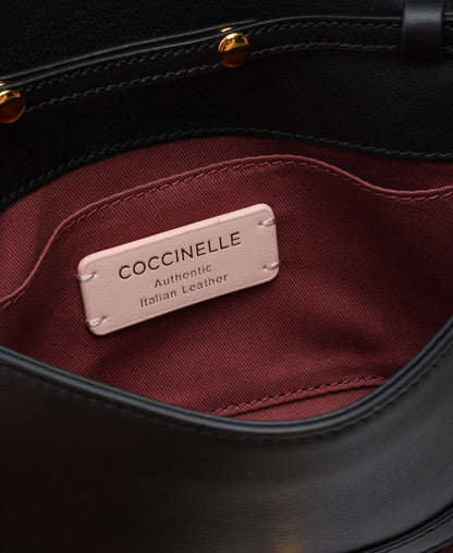 Coccinelle Kožená messenger taška Koňaková 3