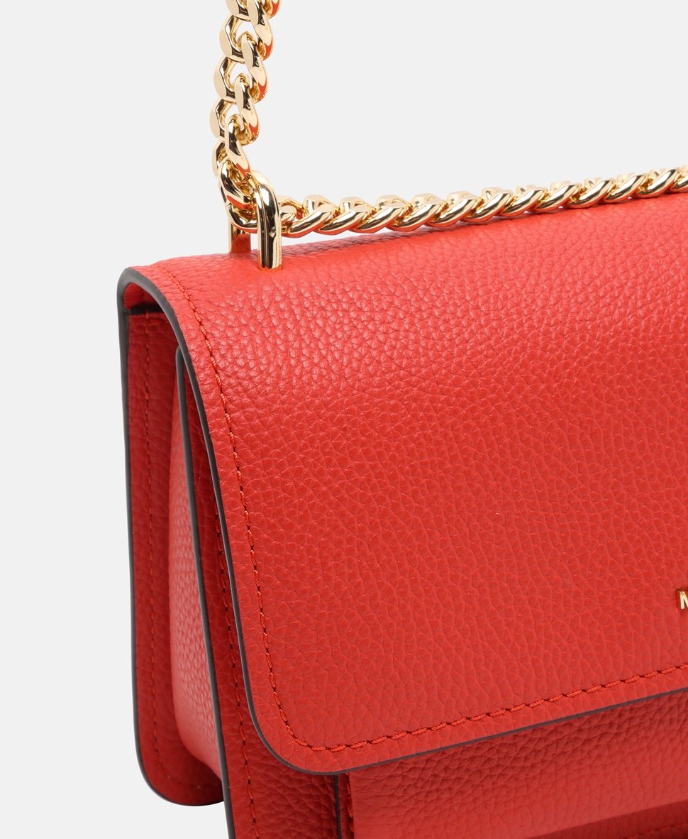 Michael Michael Kors Kožená kabelka přes rameno Červená 2