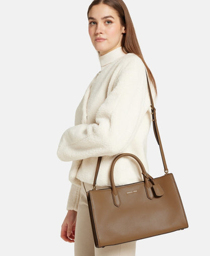 Michael Michael Kors kožená kabelka Camel 5