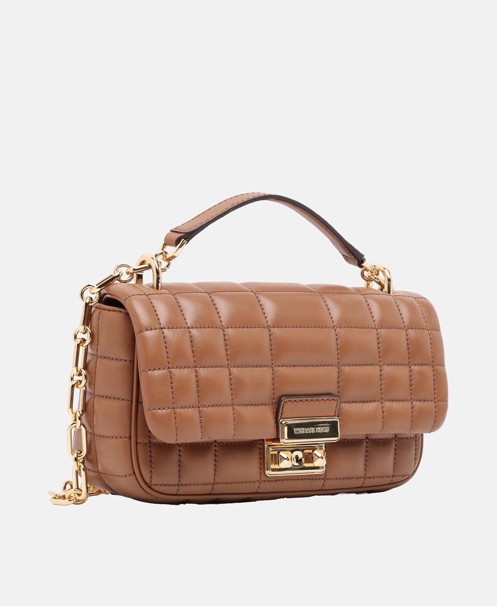 Michael Michael Kors Kožená kabelka přes rameno Camel 1