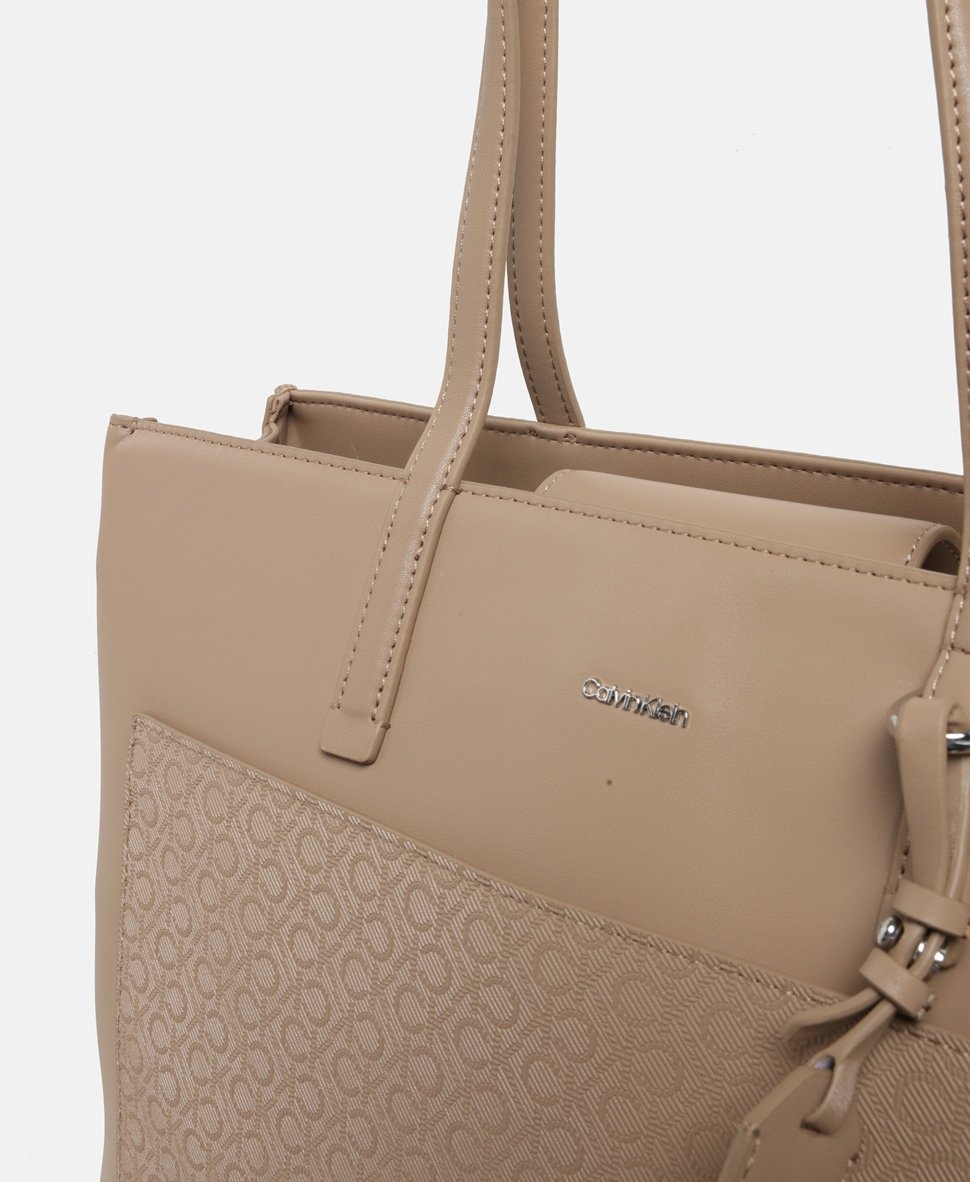 Calvin Klein kabelka shopper Béžová 2