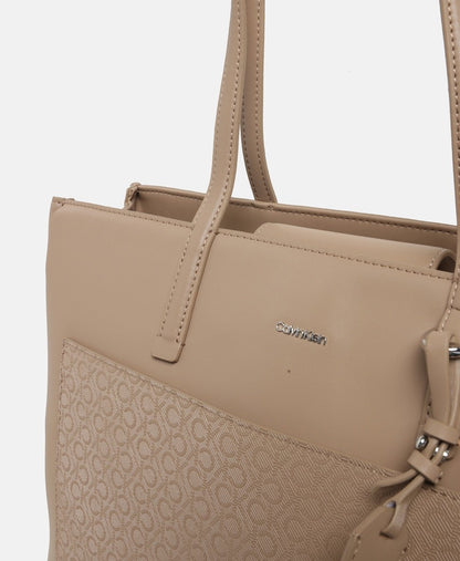 Calvin Klein kabelka shopper Béžová 2