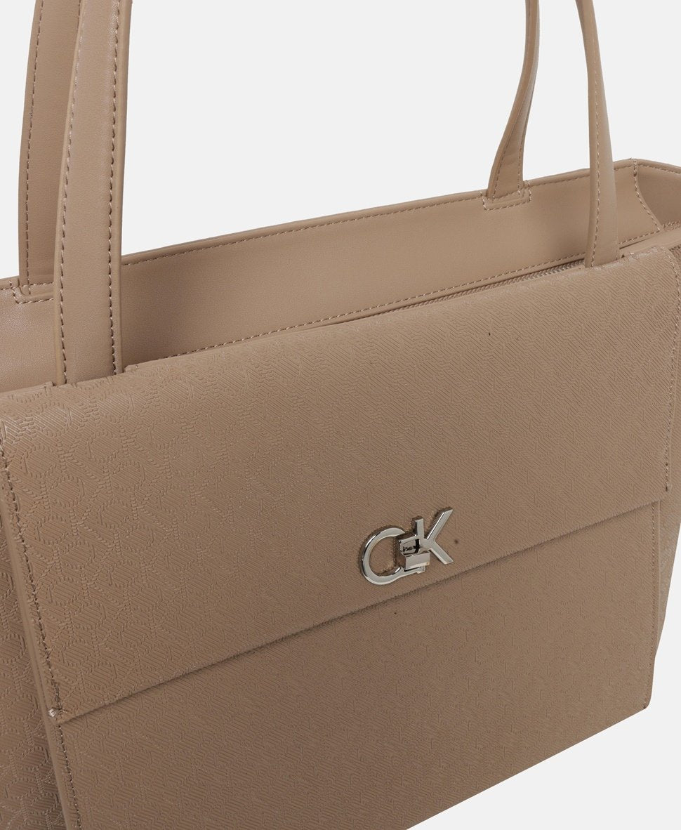 Calvin Klein kabelka shopper Béžová 2