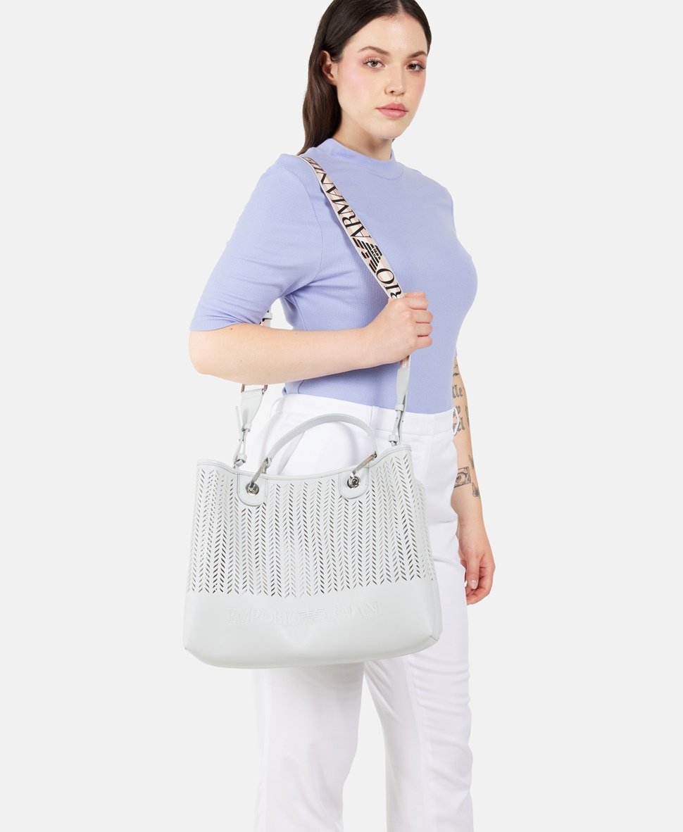 Emporio Armani kabelka shopper Světle modrá 5
