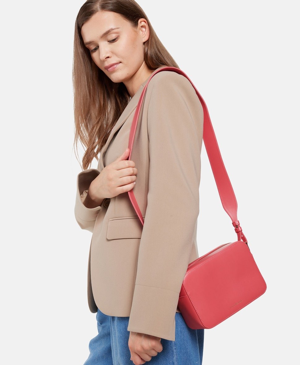 Emporio Armani kožená kabelka Růžová 5