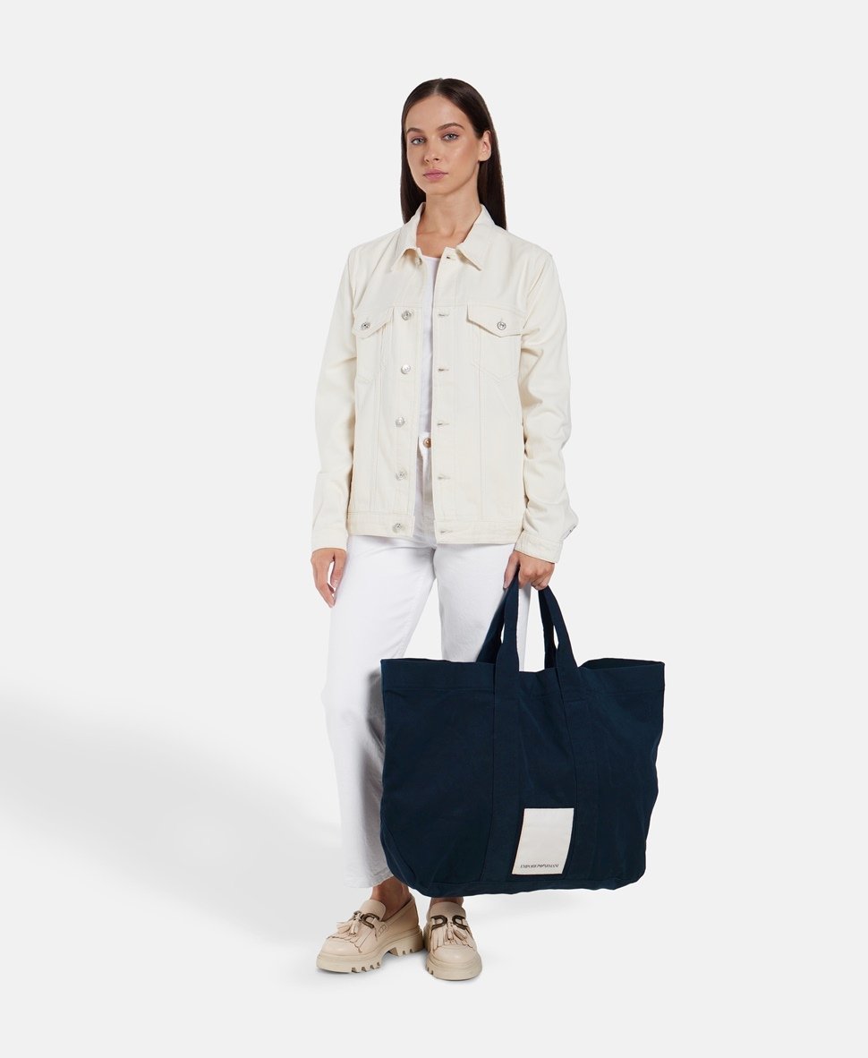 Emporio Armani kabelka tote Modrá 5